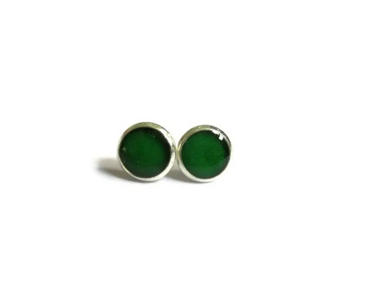 Green Kids Stud Earrings