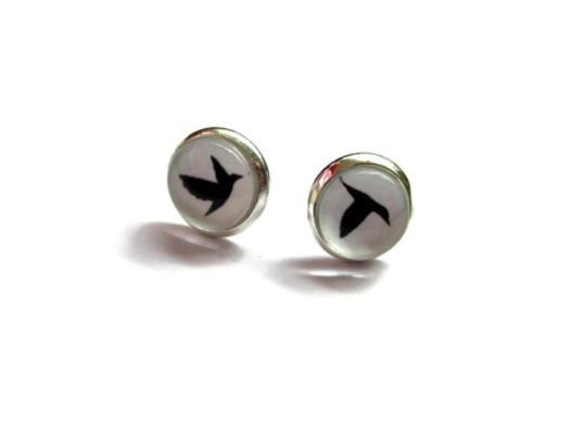 Birds Kids Stud Earrings / "Libre comme l'Air"