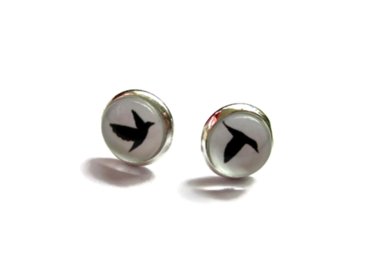 Birds Kids Stud Earrings / "Libre comme l'Air"