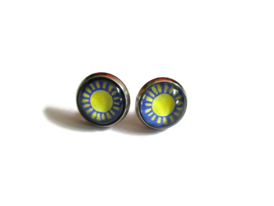 Kids Sun Stud Earrings / Tu es mon soleil!