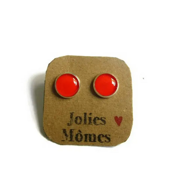 Puces d'Oreilles Enfant Rouges